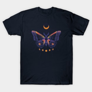 Luna moth butterfly with moon phases T-Shirt